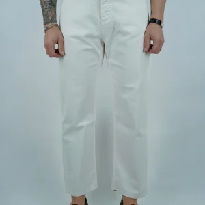 Jeans 80s a Vita Alta Con Passanti - Fondo 20/23cm | Lavaggio Panna