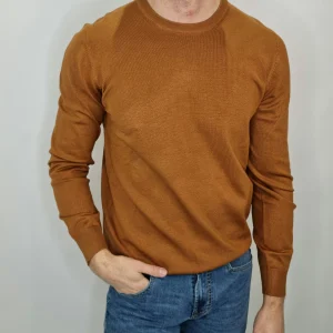 Pull uomo helios art.730001 cannella