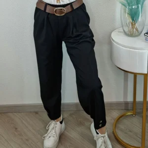 PANTALONE BOTTONI NERO