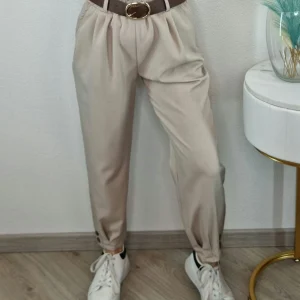 PANTALONE BOTTONI BEIGE