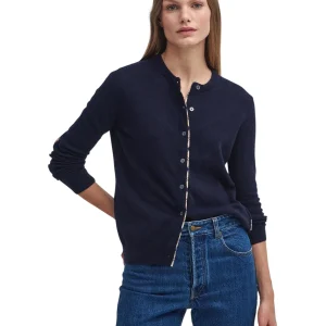 Cardigan Pendle LKN1076 Navy, Hessian Tartan