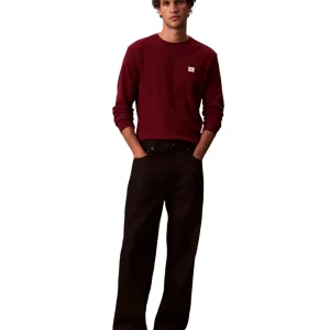 T-shirt a Maniche Lunghe Waffle Badge Crew LV040EM217 Renaissance Red