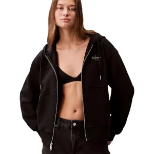 Felpa Full-Zip con Cappuccio in French Terry LV047B270G Black