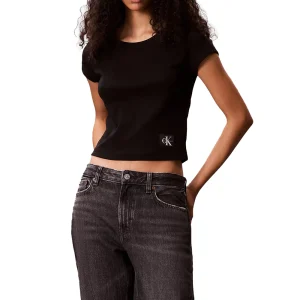 T-shirt a Maniche Corte A- Woven Label 2X2 R LV047C200G Black