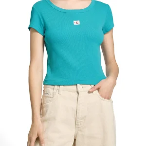 T-shirt a Maniche Corte A- Woven Label 2X2 R LV047C200G Tuscan Teal