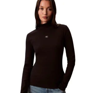 Maglione Collo Alto Ls Woven Label Turtl LV047D203G Black