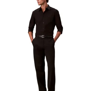 Camicia a Maniche Lunghe Solid Stretch LV04LB145G Black