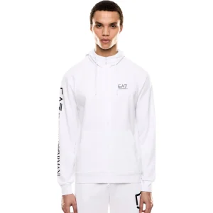 Felpa Pullover con Cappuccio 7M000568 White, black