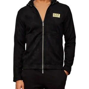 Felpa Full-Zip con Cappuccio 7M000675 Black