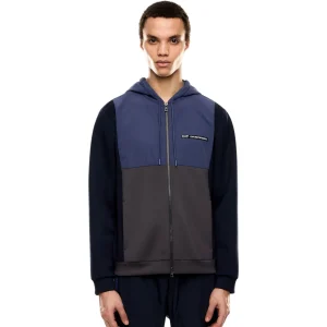 Felpa Full-Zip con Cappuccio 7M000938 Armani Blue