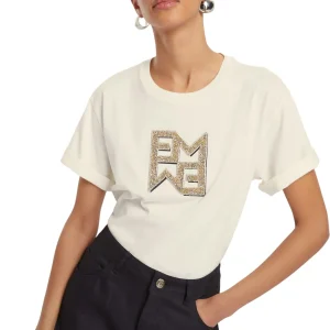 T-shirt a Maniche Corte 2525976021200 MICAELABIS Panna