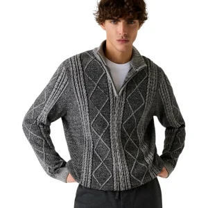 Maglione Collo Alto M5BR44 Jet Black Multi