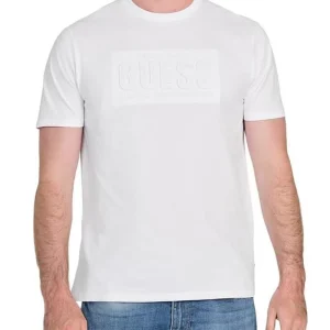 T-shirt a Maniche Corte Basic Embossed Logo Tee M5YI44 Pure White