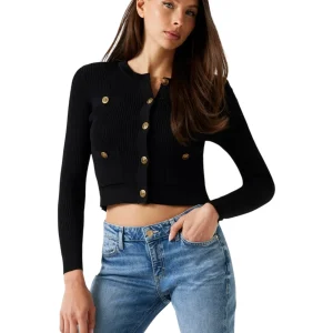 Cardigan Ls Cn Emmie Cardi W5YR09 Jet Black A996
