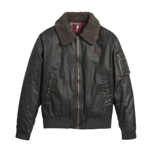 Giacca in Pelle Waxed Cotton Bomber Jacket 11MSJ011-03704 Fudge Chocolate