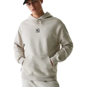 Felpa Pullover con Cappuccio New York Yankees 60675772 Light Beige