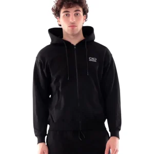 Felpa Full-Zip con Cappuccio Logo Embroidery 25FWPRFE433 Nero