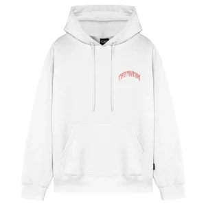 Felpa Pullover con Cappuccio Triangle Shooter 25FWPRFE479 Bianco