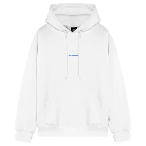 Felpa Pullover con Cappuccio Ribs Flame 25FWPRFE614 Bianco