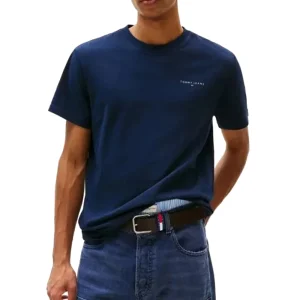 T-shirt a Maniche Corte Tjm Slim Linear Ches DM0DM21780 Dark Night Navy