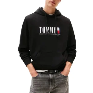 Felpa Pullover con Cappuccio Tjm Reg Rwb Dna Grap DM0DM22144 Black