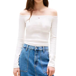 T-shirt a Maniche Lunghe Tjw Slim Essential B DW0DW20919 Ecru