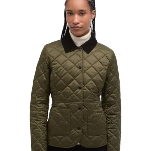 Giubbino Deveron Quilt LQU1012 Olive, Pale Pink