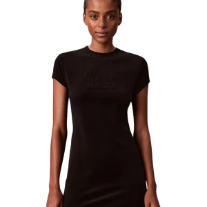 Abito Ss Velour Embossed M LV047E223G Black