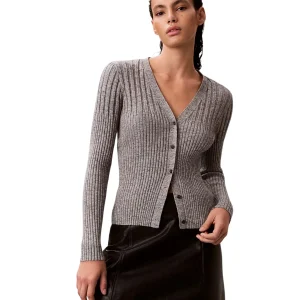 Cardigan Mouline Rib Cardigan LV047E331G Quiet Gray Melange