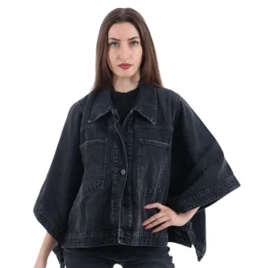 Giacca cappa jeans black jaquette 321100071 Denim Nero