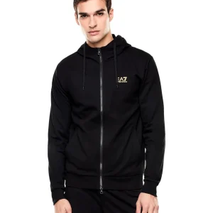 Felpa Full-Zip con Cappuccio 8NPM33 Black