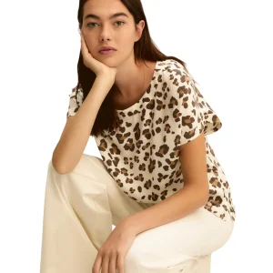 T-shirt a Maniche Corte 2615111211200 EMMRANE Cammello