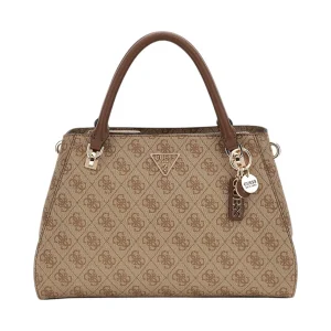 Borsa a Spalla Noelle Ii 3 Comp Shldr Xbody HWBG96 Latte Logo, Brown