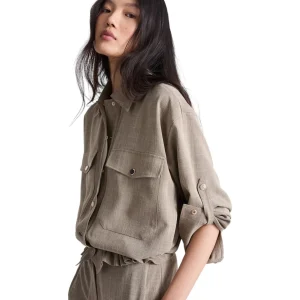 Camicia a Maniche Lunghe 2614111021200 MLISABATO Oliva