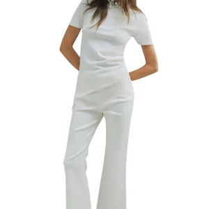 Pantaloni 2613131055200 MLMRONCO Bianco Lana