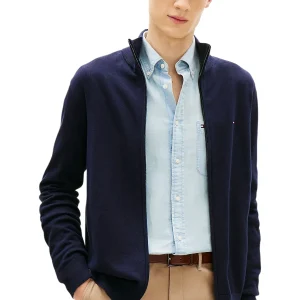 Felpa Full-Zip Essential Cotton Zip MW0MW36517 Desert Sky