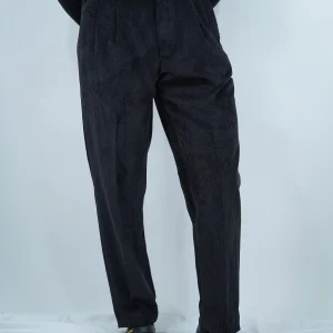 Gurkha 1 bottone In Velluto a Coste - Fondo 20/23cm | Doppia Fibbia Regolabile | Nero