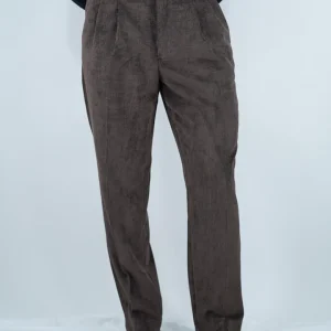 Gurkha 1 bottone In Velluto a Coste - Fondo 20/23cm | Doppia Fibbia Regolabile | Caffè