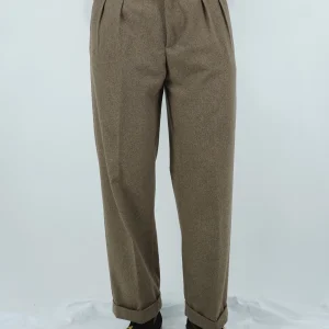 Gurkha Biforcato In Flanella - Fondo 23/26cm | Doppia Fibbia Regolabile | Quercia