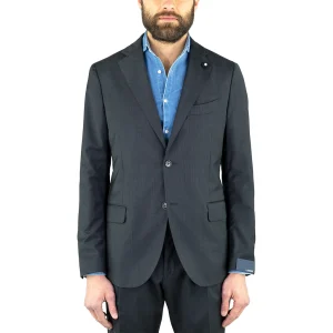 Abito LARDINI in Fresco Lana Grigio Scuro