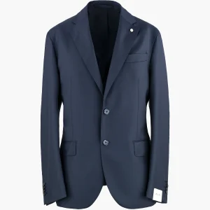 Abito LBM Jack in Lana Vergine Blu Navy