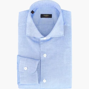 Camicia BARBA Napoli Culto in Light Oxford Celeste