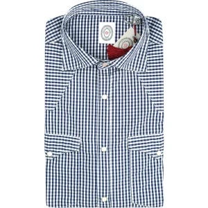 Camicia BOLZONELLA Baddy Texana Quadretto Bianco Blu