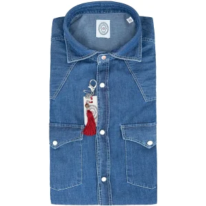 Camicia BOLZONELLA Baddy Texana in Cotone Denim