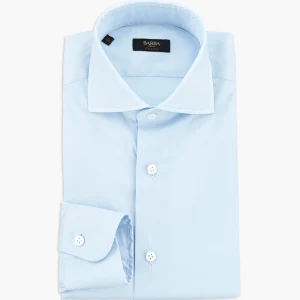 Camicia BARBA Napoli Culto in Cotone Stretch Celeste