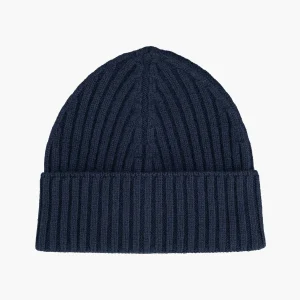 Cuffia KANGRA in Puro Cashmere Costa Inglese Blu Navy