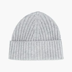 Cuffia KANGRA in Puro Cashmere Costa Inglese Grigio Chiaro