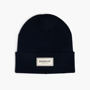 Cuffia DONDUP in Lana Tecnica con Logo Blu Scuro