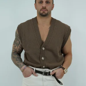 Gilet smacchinato quercia