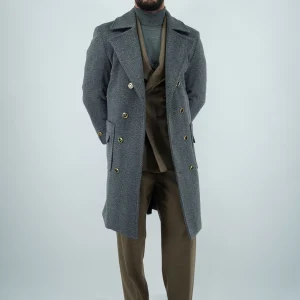 Cappotto Chesterfield Spigato | Grigio Scuro